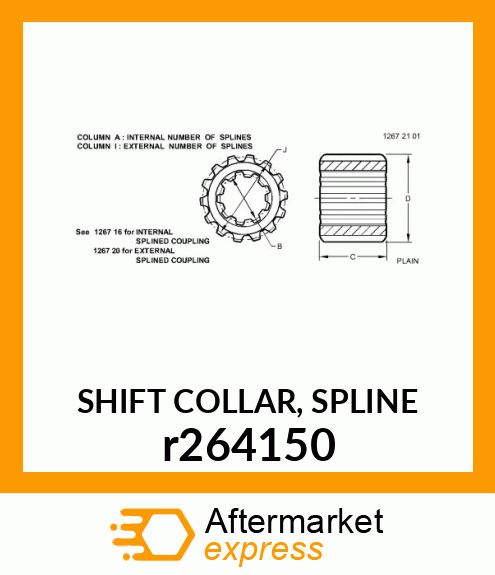 SHIFT COLLAR, SPLINE r264150