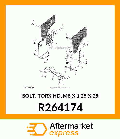 BOLT, TORX HD, M8 X 1.25 X 25 R264174