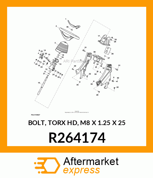 BOLT, TORX HD, M8 X 1.25 X 25 R264174