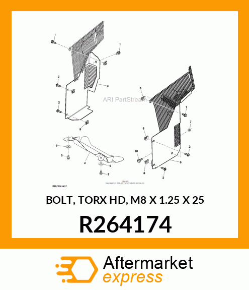 BOLT, TORX HD, M8 X 1.25 X 25 R264174