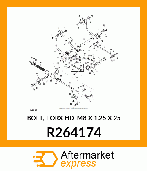 BOLT, TORX HD, M8 X 1.25 X 25 R264174