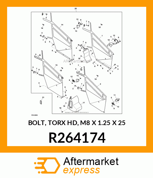 BOLT, TORX HD, M8 X 1.25 X 25 R264174