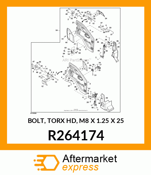 BOLT, TORX HD, M8 X 1.25 X 25 R264174