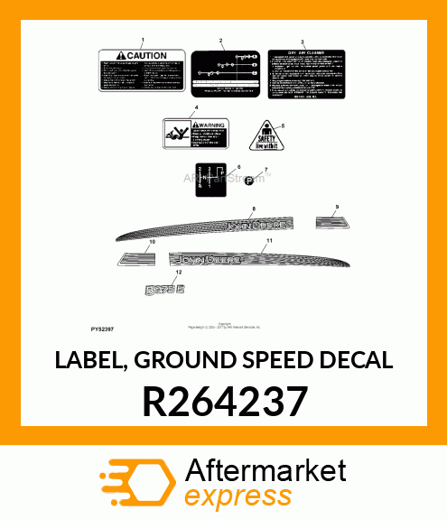 LABEL, GROUND SPEED DECAL R264237