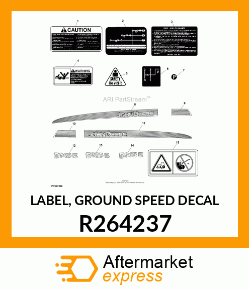 LABEL, GROUND SPEED DECAL R264237