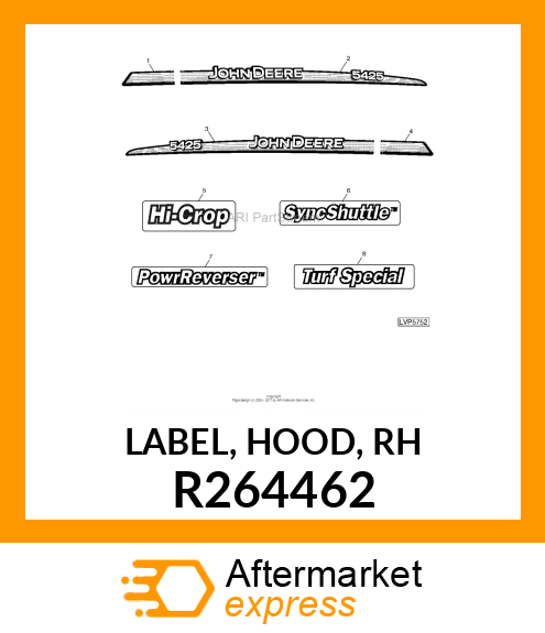 LABEL, HOOD, RH R264462