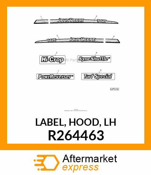 LABEL, HOOD, LH R264463