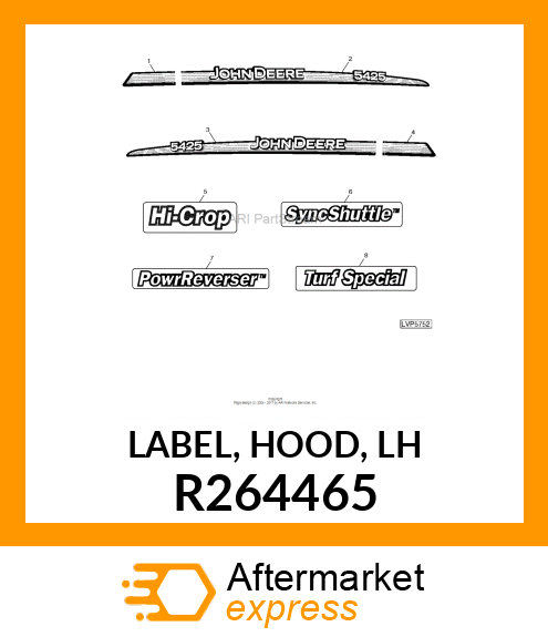 LABEL, HOOD, LH R264465