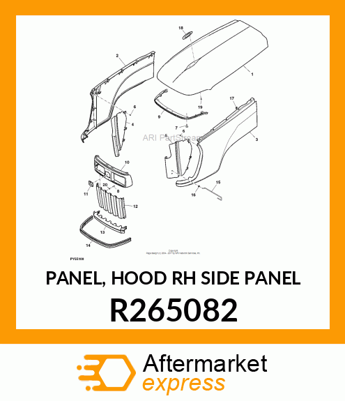 PANEL, HOOD RH SIDE PANEL R265082