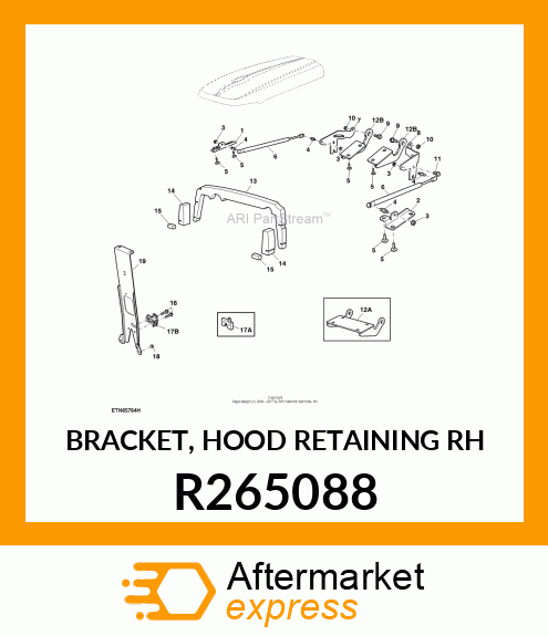 BRACKET, HOOD RETAINING RH R265088