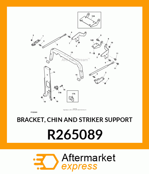 BRACKET, CHIN AND STRIKER SUPPORT R265089