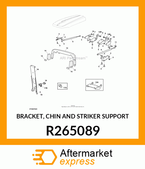 BRACKET, CHIN AND STRIKER SUPPORT R265089