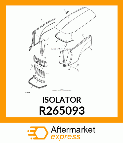 ISOLATOR, FRONT CHIN SEAL R265093