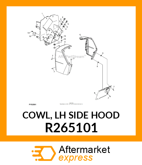 COWL, LH SIDE HOOD R265101