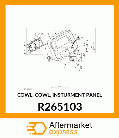 COWL, COWL, INSTURMENT PANEL R265103