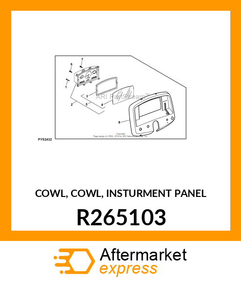 COWL, COWL, INSTURMENT PANEL R265103