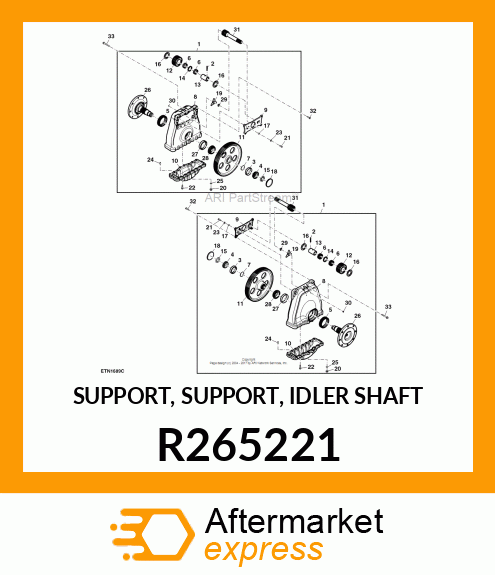 SUPPORT, SUPPORT, IDLER SHAFT R265221