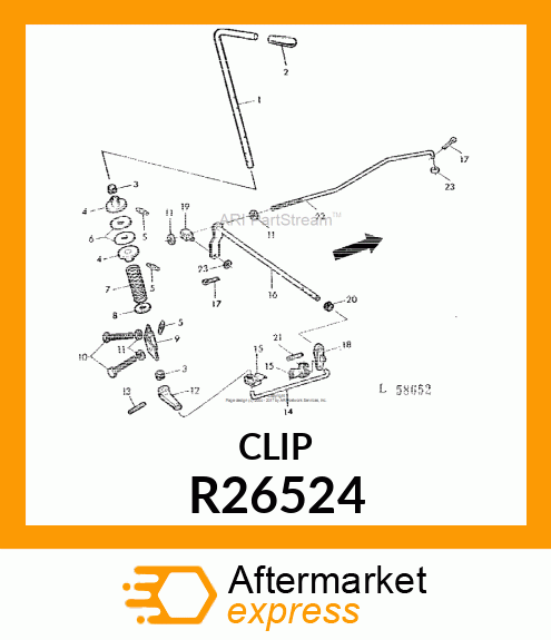 CLIP, CLEVIS, RH R26524