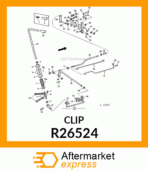 CLIP, CLEVIS, RH R26524