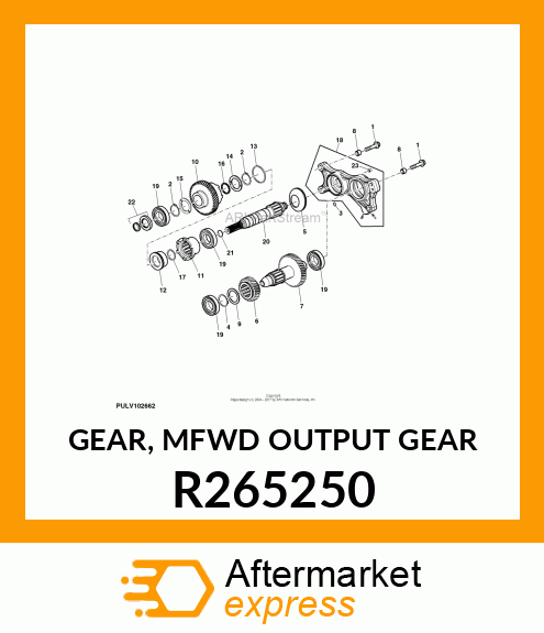 GEAR, MFWD OUTPUT GEAR R265250