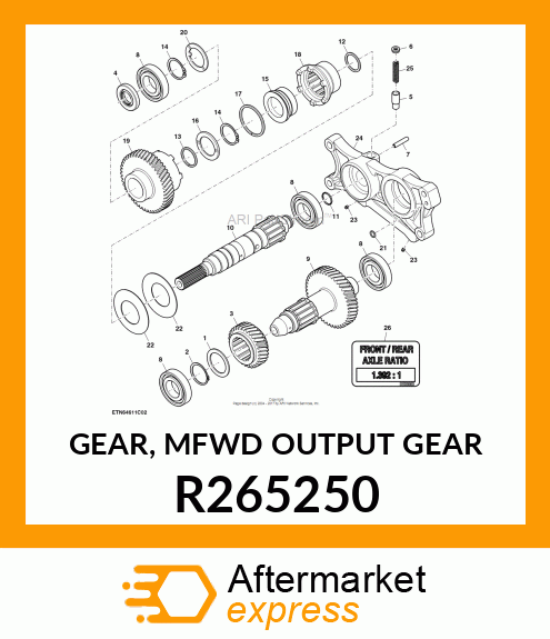 GEAR, MFWD OUTPUT GEAR R265250