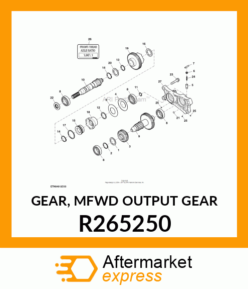 GEAR, MFWD OUTPUT GEAR R265250