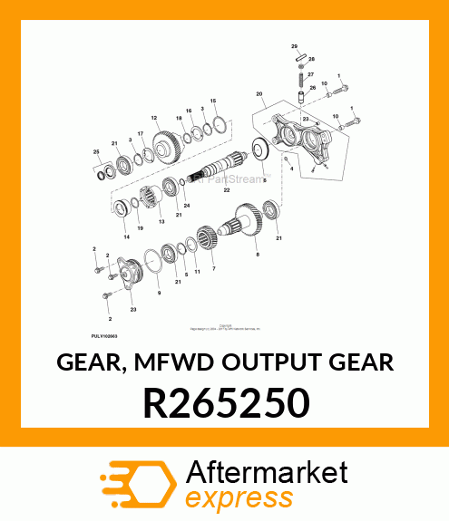 GEAR, MFWD OUTPUT GEAR R265250