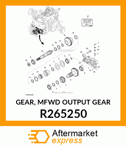 GEAR, MFWD OUTPUT GEAR R265250