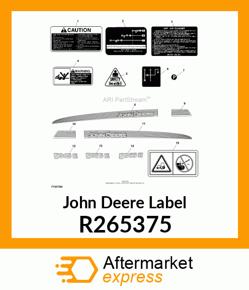 LABEL, MODEL DESIGNATION 5058 RH R265375