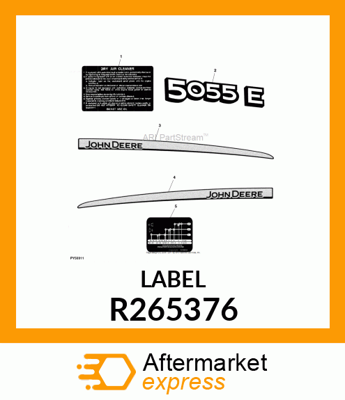 LABEL, MODEL DESIGNATION 5058 R265376