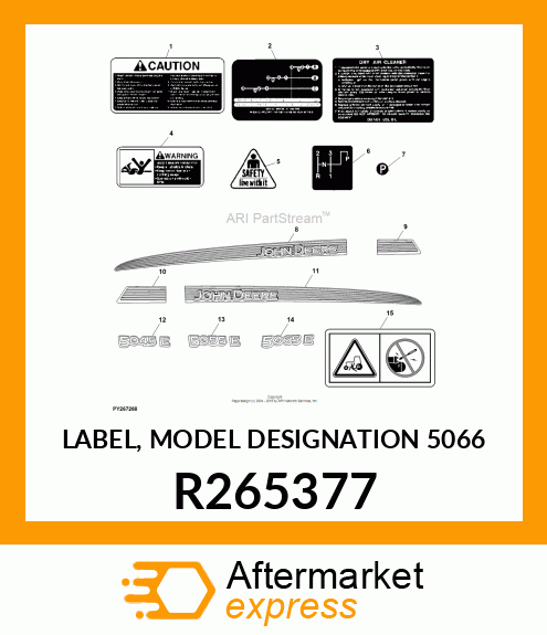 LABEL, MODEL DESIGNATION 5066 R265377