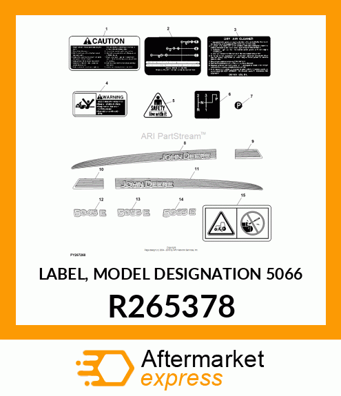 LABEL, MODEL DESIGNATION 5066 R265378