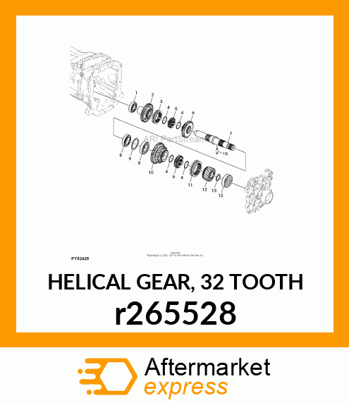 HELICAL GEAR, 32 TOOTH r265528