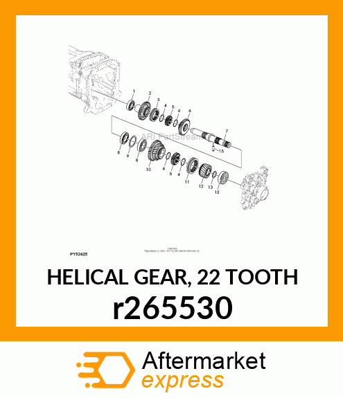 HELICAL GEAR, 22 TOOTH r265530