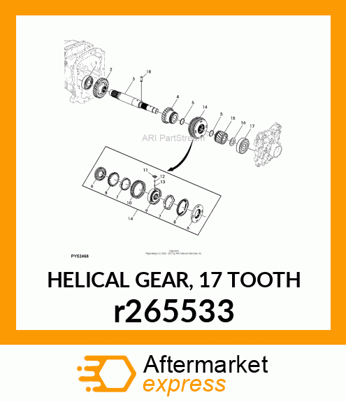 HELICAL GEAR, 17 TOOTH r265533