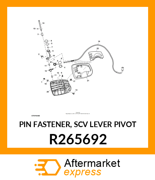 PIN FASTENER, SCV LEVER PIVOT R265692