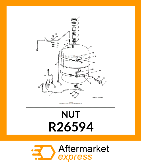 NUT,SPECIAL HEX R26594