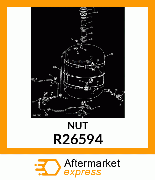 NUT,SPECIAL HEX R26594