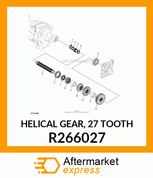 HELICAL GEAR, 27 TOOTH R266027