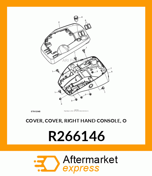 COVER, COVER, RIGHT HAND CONSOLE, O R266146