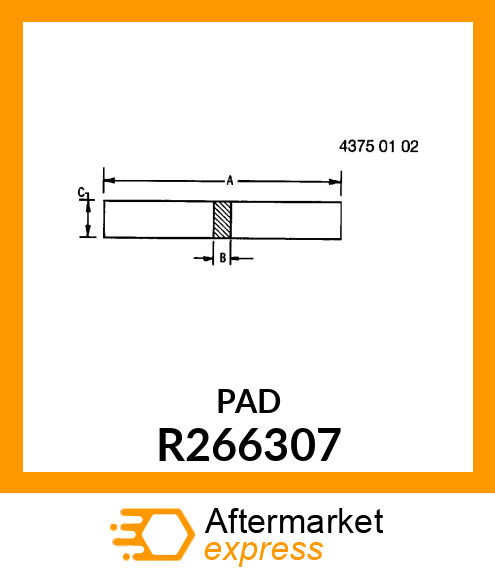 PAD, LOWER CENTER SHROUD R266307