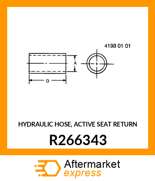 HYDRAULIC HOSE, ACTIVE SEAT RETURN R266343