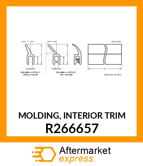 MOLDING, INTERIOR TRIM R266657