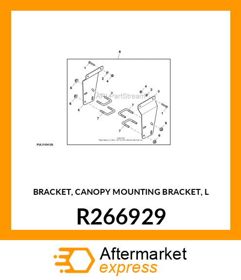 BRACKET, CANOPY MOUNTING BRACKET, L R266929