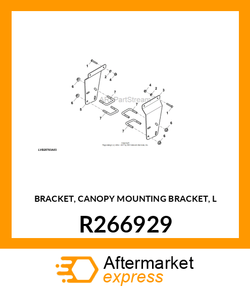 BRACKET, CANOPY MOUNTING BRACKET, L R266929