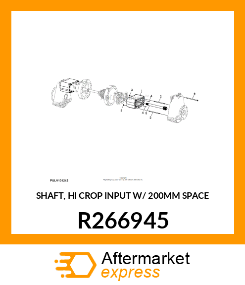 SHAFT, HI CROP INPUT W/ 200MM SPACE R266945