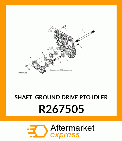 SHAFT, GROUND DRIVE PTO IDLER R267505