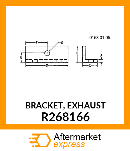 BRACKET, EXHAUST R268166