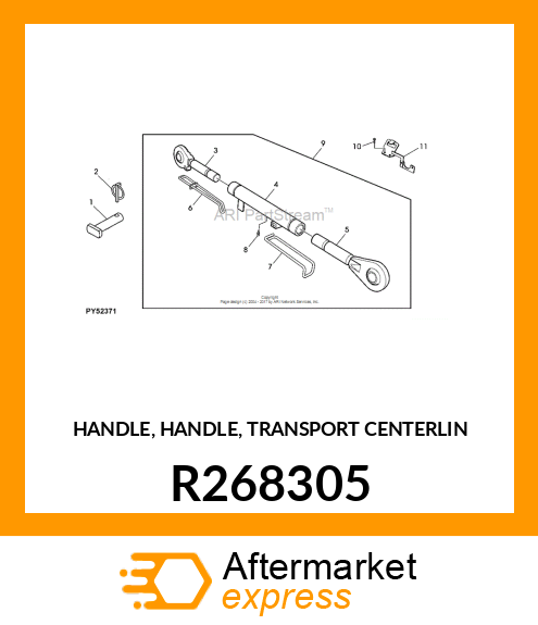 HANDLE, HANDLE, TRANSPORT CENTERLIN R268305