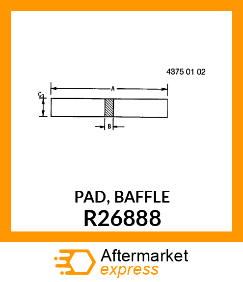 PAD, BAFFLE R26888